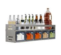 Wall Mount Seasoning Box 43 * 12 * 10cm Spices Box, Spices Jars Kitchen Storage Shelves Space Saving Multifunctional Spices Storage Shelves