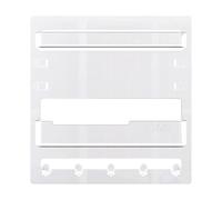 Wall Mount Shelf - Floating Storage Rack, Adhesive Stick On Organizer, Decorative Bedside Display, Compact Utility Board with Integrated Hooks | Practical Storage Unit for Kitchen Bedroom Areas