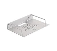 Wall Mount Shelf Stand Bracket Floating Shelves Wall Holder Hanging Shelf for DVD Player Router Storage, Silver, 33.5x21cm- 33.5x21cm Silver