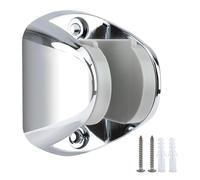 Wall Mount Shower Bracket Handheld Shower Head Holder Large Angle Adjustable Chrome Plated Wall Mounted Universal Shower Hose Holder with Mounting Screws for Bathroom Bidet Sprayer, Silver