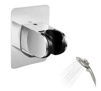 Wall Mount Shower Head Bracket - Universal Self Adhesive ABS Holder for Handheld Shower in Home and Hotel Bathroom