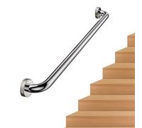 Wall Mount Stainless Steel Handrail, Staircase Step Hand Rail, Round Pipe Non-Slip Safety Grab Handle, Barrier-Free Staircase Railing for Indoor/Outdoor(2ft/60cm)