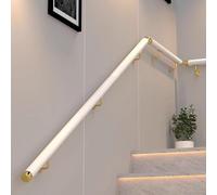 Wall Mount Stair il Kit - PVC Grab Bar for Easy Installat Ideal Support Railing for Elderly & Did - White 1.5m/4.92ft