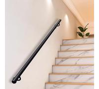 Wall Mount Staircase Handrail for Indoor Outdoor Stairs | 80cm 1m 120cm 1.5m 200cm 3m Black Wrought Iron Hand Railing Home Loft Corridor Support Rod Safety Grab Bar(20ft/600cm)