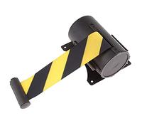 Wall-Mount Stanchion Queue Rope Barrier Belt, Retractable Queue Crowd Barriers, for Playground, Exhibition Galleries Retractable Ribbon,5M