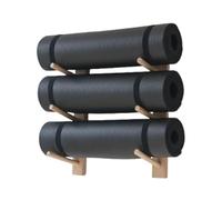 Wall Mount Storage Rack for Mats and Foam Rollers, Space-Saving Gym Accessories for Home Gym or Yoga Room