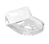 Wall Mount Storage Rack Self Floating Shelf For Router Modem Cable Box Decorative Items Space Saving Design Easy Installation Removable Wall Organizer(Transparent)