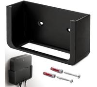 Wall Mount Suitable for Waipu.tv Box 4K Black | Space-saving TV Box Mount with Cable Management | Robust Bracket with Screws and Adhesive Dots