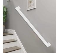 Wall Mount Support Stair Railings, Square Tube Stair Handrail for Walls White Multiple Sizes(10ft/3m)