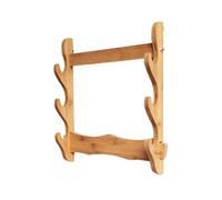 Wall Mount Sword Stand, 1-12 Layer Wooden Display Rack for Katana, Samurai Sword Holder Bracket, Ideal for Displaying Swords, Flutes, Fishing Rods