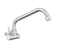 Wall Mount Tap Cold only,G1/2inch Cold Kitchen Utility Sink Tap SUS304 Stainless Commercial Taps Laundry Sink Taps Brushed Nickel