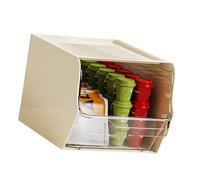 Wall Mount Teabag Storage Box Large Capacity Drawer For Coffee And Snacks Sturdy PP Stackable Space Optimization Teabag Organizers Stackable Wall Mount