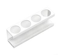 Wall Mount Toothbrush Holder with Diatomaceous Earth Base for Moisture Control, Fits 4 Brushes Plus Mouthwash Cup and Toothpaste (White)