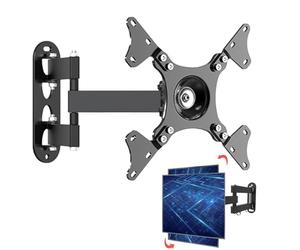 Wall Mount TV Bracket - 12.2x7.09x1.97 Inches Full Motion Swivel Tilt Rotation Extension Arm, Cold Rolled Steel 15kg Load Capacity Holder For Most LED LCD Flat Curved Screens | Home Office Hardware
