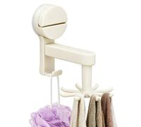 Wall Mount Utensil Holder - 360° Suction Hook |Rotating Utensil Hanger with 8 Claws | Strong Suction Cup Hook for Kitchen & Bathroom Tools, Wall Or Cabinet Use in Home, RV, Apartment & Dorm