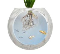 Wall Mount Vase - Silicone Wall Planter Vase Plant Pot No Drilling | Fish Tank Terrarium Air Plant Holder, Home Decor, Oblate Globe Propagation Station for Succulents