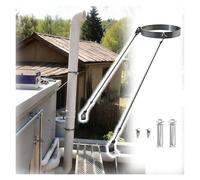 Wall Mount Ventilation Pipe Chimney Tube Supports, Fireplace Flue Stove Pipes Support Kit, Garage Exterior Wall Drainage Tube Round Brace, 25 22 20 18 15 12 10cm Diameter(Hoop Dia 140mm/5.5")