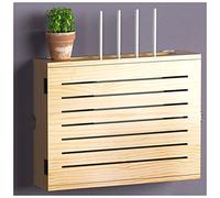 Wall Mount WiFi Router Storage Box Wooden WiFi Network Set-top Box Modem Cable Router Cover Organized Power For Home Bedroom Living Room