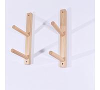 Wall Mount Wooden Yoga Mat Rack - Large Gym Storage Organizer For Exercise Mats, Foam Roller & Sectional Mat Storage Home Gym Equipment (73cm/28.7in) 39cm/15.4in