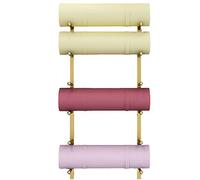 Wall Mount Yoga Mat Foam Roller and Towel Rack Hanging Yoga Strap and Resistance Bands at Your Fitness Class or Home Gym Yoga Mat Wall Holder Mount Wall Rack Storage