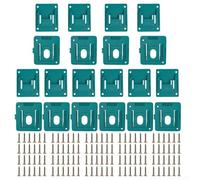 Wall Mountable 18V Battery Holder With Tool Rack For BL1815 BL1820 BL1830 BL1840 BL1850 BL1860 Includes Hardware For Secure Installation(10+10 PCS)
