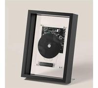 Wall Mountable CD Player, Music CD Decorative Photo Frame, No Built-in Speaker, 5.0 Bluetooth/3.5mm AUX Output, With Remote Control, For Home, Gallery, Office Decor(Black)