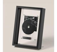 Wall Mountable CD Player, Music Decorative Photo Frame, CD Decorative Photo Frame, with Remote Control, 5.0 Bluetooth/3.5mm AUX Output, Without Speakers, for Home Gallery Office Wall Decor