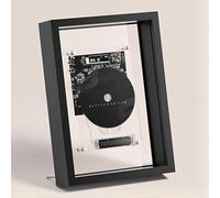 Wall Mountable CD Player with Bluetooth 5.0 and AUX, Music Decorative Frame for Home Office Wall Decor, Remote Control Included
