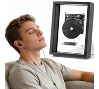 Wall Mountable CD Player with Remote Control, LED Digital Display, 3.5mm AUX Output, Dual Play Mode, and 4 Placement Options for Home and Office