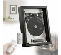 Wall Mountable CD Player with Remote Control, LED Display, Bluetooth 5.0 and 3.5mm Aux Output, Decorative Music Frame for Home Use