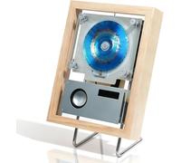 Wall Mountable CD Player with Remote, Speakers, Ambient Lighting, Supports CD, USB, FM, Bluetooth, and AUX for Home, Corridor, or Office Use