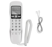 Wall-mountable Corded Landline Telephone with Caller Id Display | ABS White Finish, Physical Keypad and Easy Dialing, for Rj11 Jack, Home Office Counter