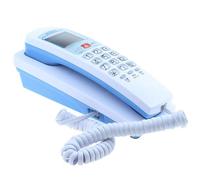 Wall Mountable Corded Phone with Digital Display and Call Memory for Home Use Crystal Button Phone