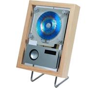 Wall Mountable Music Frame CD Player - 8W Bluetooth/USB/AUX Output, Includes Remote Control & Speakers, Features 6 Lighting Options for Home Decor