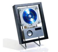 Wall Mountable Music Frame CD Player, Music Decorative Photo Frame, Features Include CD, USB, FM, Two-way Bluetooth 5.1, and AUX Modes, for Home/corridor/Office/Wall Decor(Black)