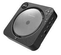 Wall Mountable Portable CD Player with Bluetooth IN and Speakers | Personal Music Player with 12 hours of Playback | Small CD Player with Remote Control, Stand, USB, AUX and FM Radio | Oakcastle CD150