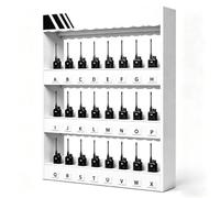 Wall Mountable Storage Rack with Name Tags，5/8/10/15/16/24/32-slot Universal Radio Charging Storage Station, Multi Device Organizer in Hotel/Construction(24hole)