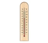 Wall Mountable Wooden Temperature Gauge Accurate -40℃ to 50℃ with Safe Kerosene Solution Large Display Area for Easy Installation Easy Read Thermometers