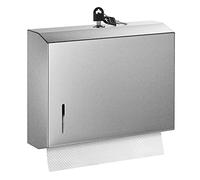 Wall Mounte Paper Towel Dispensers, 10.4" L x 3.3" D x 8.3" H, Stainless Steel C-Fold Multifold Hand Paper Tissue Holder with Lock