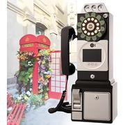 Wall Mounted 1080P Video Audio Guestbook 32/64G Vintage Telephone Booth Decoration, 3.5 Inch Screen, for Wedding Bridal Shower, Birthday, Graduations, Creative ornaments 18.1x 6.3x 5.1'',White-64G