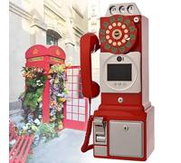 Wall Mounted 1080P Video Audio Guestbook, Vintage Telephone Booth Decoration with 3.5 Inch Screen, Perfect for Wedding Bridal Shower, Birthday, Graduations