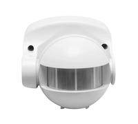 Wall Mounted 180 Degree 10m Range Adjustable PIR Motion Security Sensor IP44 Waterproof Proof Ceiling Mount (White)