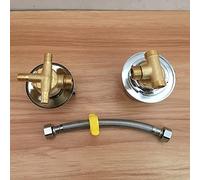 Wall Mounted 2/3/4/5 Ways Water Outlet Brass Shower Tap Screw Thread/ Intubation Split Shower Room Mixing Valve, G1/2 Cold and Hot Mixer Diverter Faucet, Ceramic Cartridge (3 Way Intubation Set)