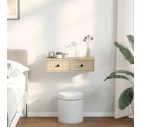 (sonoma oak, 60 x 25 x 15 cm) vidaXL Wall Shelf with Drawers White 60x25x15 cm Engineered Wood