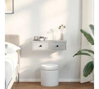 vidaXL Wall Shelf with Drawers Concrete Grey 60x28x15 cm Engineered Wood