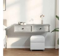 Wall-mounted 2 Drawer Wall Shelf Floating Storage Cabinet Engineered Wood vidaXL