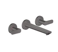 Wall-Mounted 2 Handle Basin Tap Axor Citterio C 3-hole, spout 195 mm Brushed Black Chrome 49070340