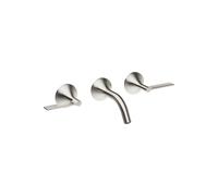 Wall-Mounted 2 Handle Basin Tap Dornbracht VAIA 3 holes ø60mm Brushed Platinum 36702819-06