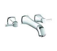 Wall-Mounted 2 Handle Basin Tap Grohe Grandera 3 holes 234mm Chrome