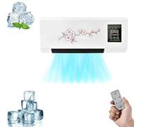 Wall Mounted 2-in-1 Space Heater & Circulation Fan,Natural Wind for Summer Heat Relief, Quiet Touch & Remote Control,Drill-Free Wall Mount for Bedroom Bathroom Home Office